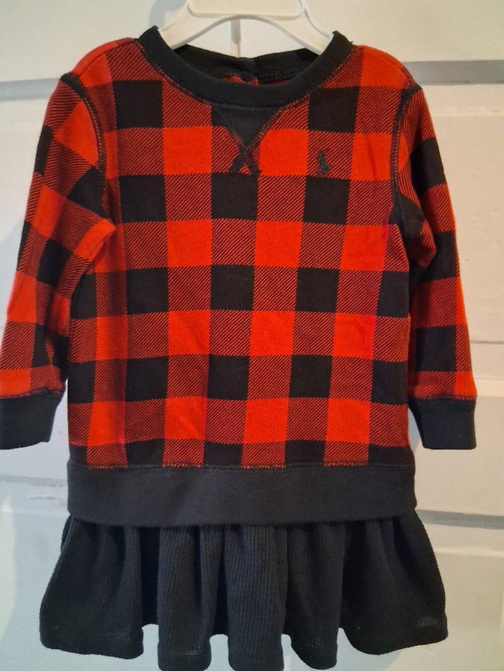 NWT Toddler/Baby Polo Ralph Lauren Dress/Tops 2pc 12M Red/Black
